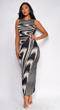 Sophia Abstract Maxi Dress