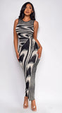 Sophia Abstract Maxi Dress