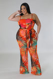 Meribella Tropical Jumpsuit Curve