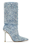 Chelsea Embellished Denim Boots