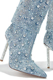 Chelsea Embellished Denim Boots