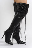 Paola Over The Knee Boots-Black