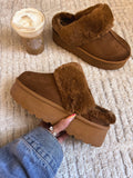 Bonita Platform Slippers- Camel